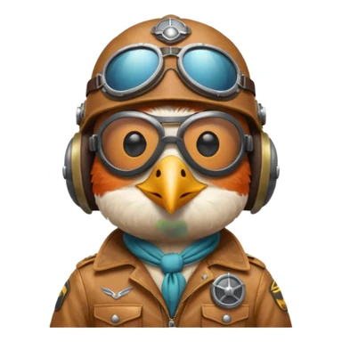 Singing bird pilot sticker
