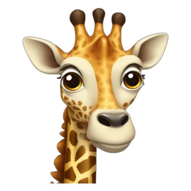 girafa segurando cola sticker