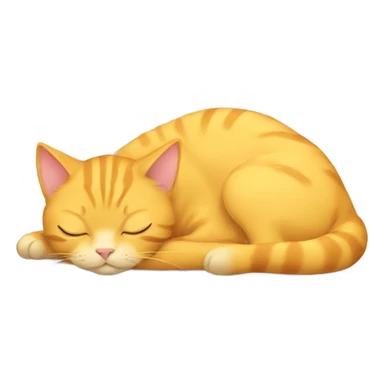 Yellow cat sleeping on The floor sticker