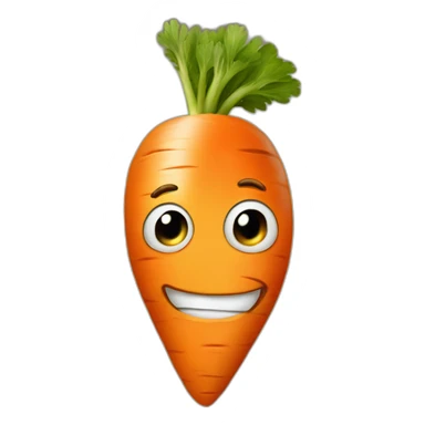 Carrot in the nose sticker