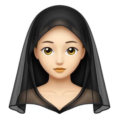 a black veil sticker