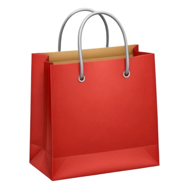 shopping bag red sticker