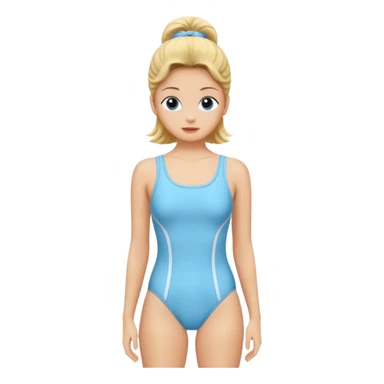 Retro swimsuit one colour sticker