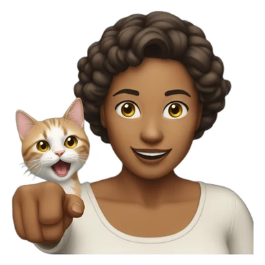 Woman Pointing at Cat Meme sticker