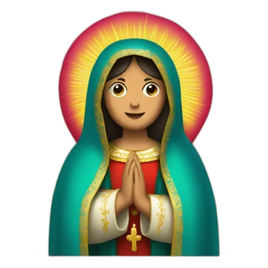 Virgen Guadalupe querubín  sticker