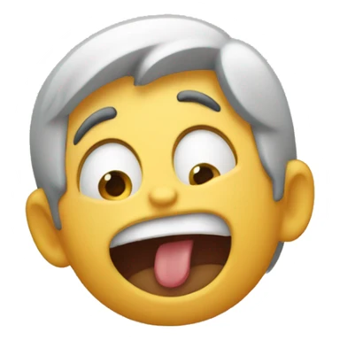 a hungry guy yawning sticker