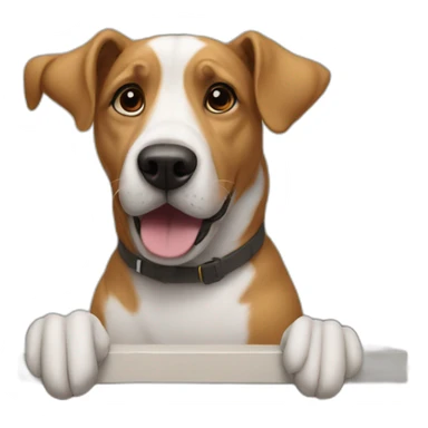 Dog on a house sticker