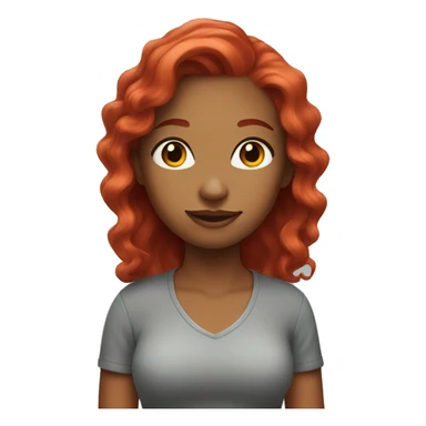 woman red hair cute sticker