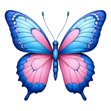Butterfly with blue and pink and little details sticker