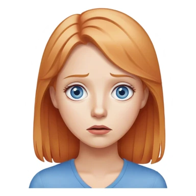 woman with long strawberry blond hair and blue eyes looking exasperated from waiting sticker