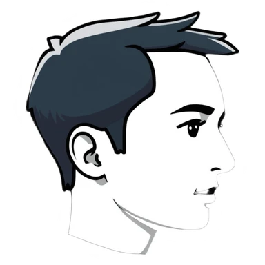 profile view of face from side sticker