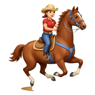 Barrel racing horse like in rodeo  sticker