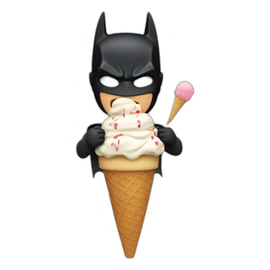Batman eating ice cream sticker