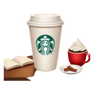 Starbucks cup in Christmas morning sticker