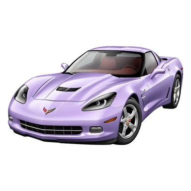 Pale lavander corvette  sticker