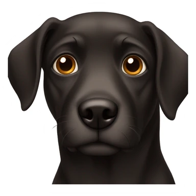 black dog brown eyes  sticker