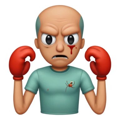 Squidward getting beat up by me Krabs  sticker