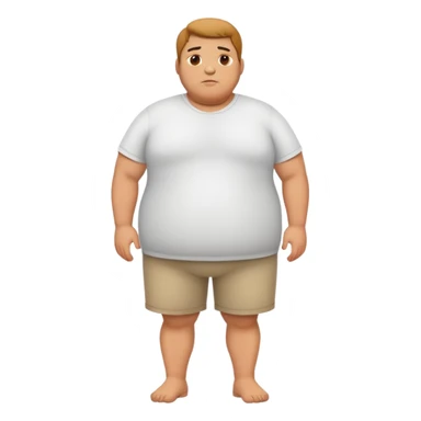 full body overweight male figure standing sticker