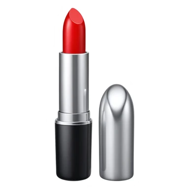lipstick bullet, polished silver chrome, sexy beauty symbol sticker