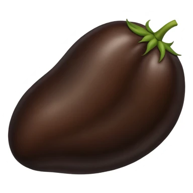 emoji of Austrian black big bean sticker