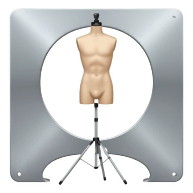  mannequin torso for male on tripod sticker