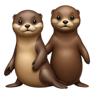 Otter and seal sticker