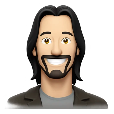 Keanu Reeves winking and smiling sticker