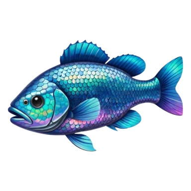 Bass fish sticker