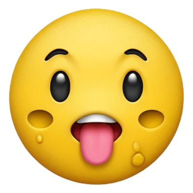 Shaking tongue emoji  sticker