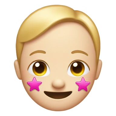 Smiley with pink star pimple patches on  sticker