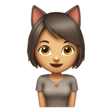Women cat sticker
