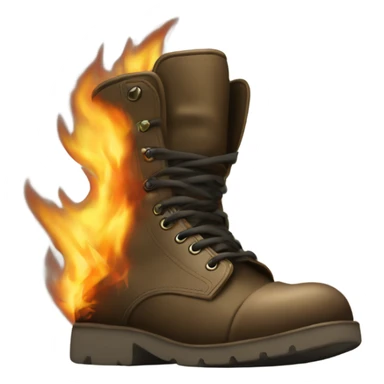 Combat boots on fire bullets  sticker