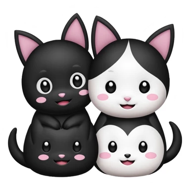 kuromi with batz maru sticker