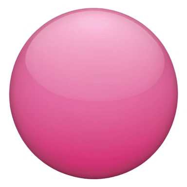 a spherical monochromatic pink  sticker