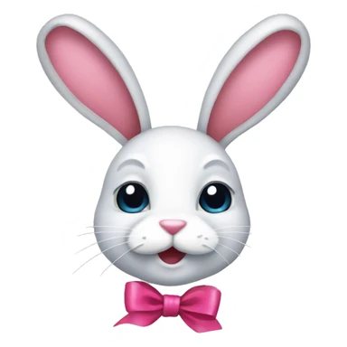Bunny with ribon sticker