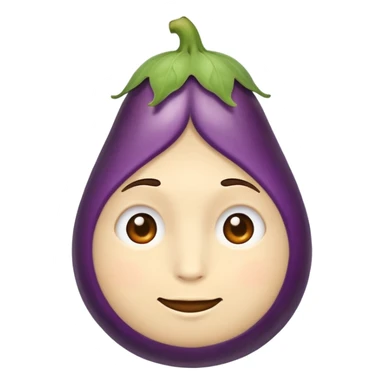 Face with eggplant sticker