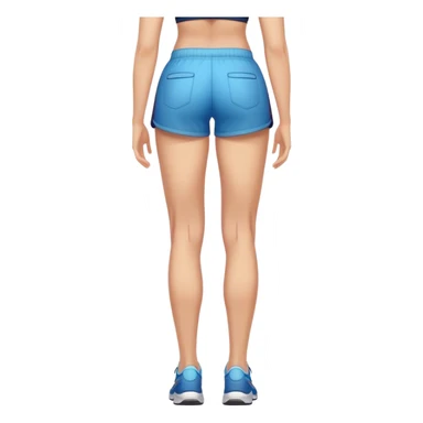 back view of calves muscles female wearing shorts sticker