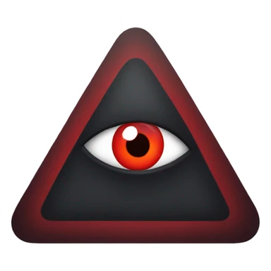 Red eyes with triangle around it sticker