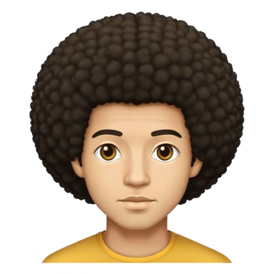 light skin handsome male with afro sticker