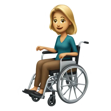 Lady in wheelchair  sticker