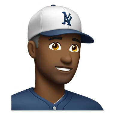 handsome man in baseball hat sticker