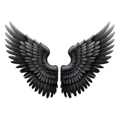 Alas de ángel negras sticker