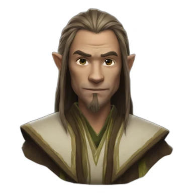 hyperrealist jedi in world of warcraft sticker