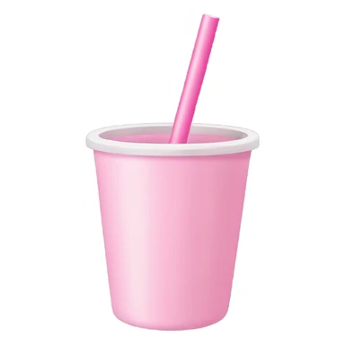 Light pink bendy straw sticker