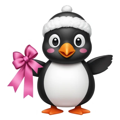 pingu holding Chanel ribbion sticker