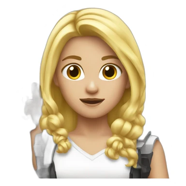 Blonde Shooting sticker