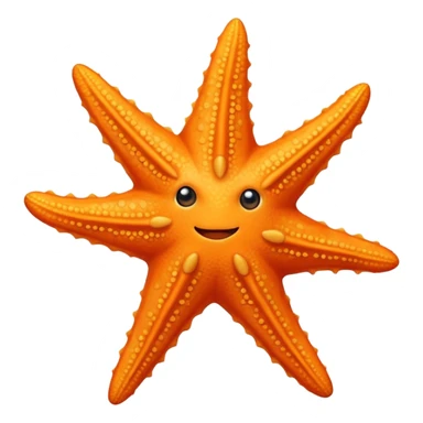 orange starfish sticker