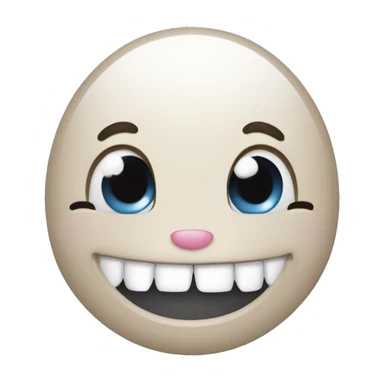 Bunny teeth smile face emoji  sticker