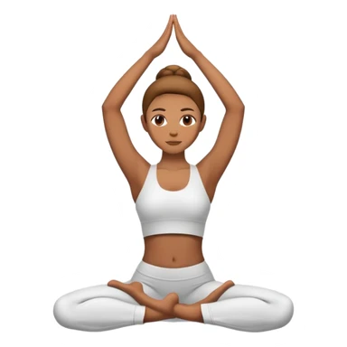 person in warrior yoga pose sticker