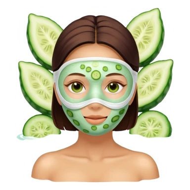 Lady with face mask monster spa beauty full face relaxing hot sticker